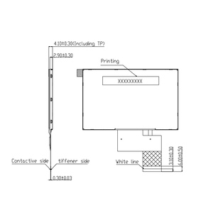 Tianma 4.3 ''480x272 LCD hiển thị tm043nbh02 cụ bảng điều chỉnh 4.3 inch LCD module với 4-Wire cảm ứng điện trở - Product Image 2