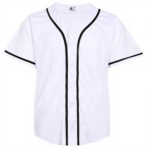 เสื้อเบสบอลแบบยูนิเซ็กซ์ แขนครึ่งตัว สีพื้น ติดกระดุมด้านหน้า มีเชือกผูก ปรับขนาดได้ ระบายอากาศได้ดี ซับเหงื่อ ไซส์พลัส - Product Image 1
