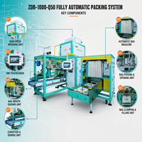 Granule Sugar Packing Machine Fully Automatic Open Mouth Bagging Machine 5kg 10kg 25kg Weighing Filling Folding Sewing Line