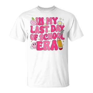 Camiseta In My Last Day Of School Era para niños y niñas, ropa de verano - Product Image 1