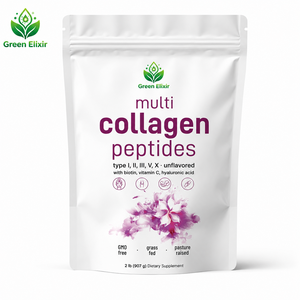 Poudre de peptides de collagène multi-sources, hydrolysée, provenant de bovins nourris à l'herbe et élevés en pâturage, pour le soutien de la peau, des cheveux, des ongles et des articulations - Product Image 1