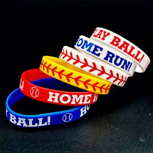 Bracelets en silicone imprimés étanches pour athlètes, inspirés du baseball, en caoutchouc, pour les passionnés de baseball - Product Image 2