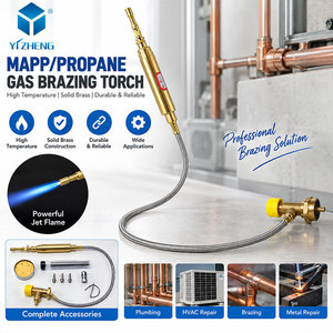 Chalumeau de soudage manuel YIZHENG YZ-073 en laiton massif pour gaz MAPP et propane, idéal pour le brasage, la soudure, la <span class=keywords><strong>plomberie</strong></span> et le CVC - Product Image 1