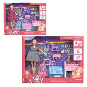 Hayley – ensemble bébé <span class=keywords><strong>femme</strong></span> <span class=keywords><strong>enceinte</strong></span> DIY, accessoires de jeu de simulation, poupée de beauté, jouet avec petit bébé - Product Image 6