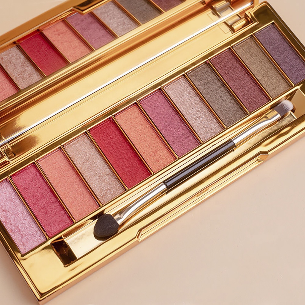 12 цветов светодиодной вспышкой, палитра теней для глаз тени Палетт, набор для макияжа, палитра теней для век