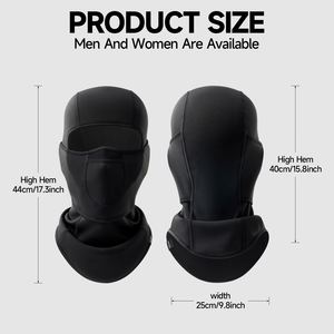 Máscara de Esquí Térmica, Negra, Lavable a Máquina, Protección Facial Completa, Resistente al Viento, para Ciclismo, Esquí y Snowboard en Invierno - Product Image 2