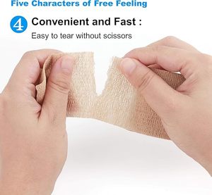 Bande de contention auto-adhésive élastique respirante pour premiers secours, usage vétérinaire et soutien des blessures sportives - Product Image 5