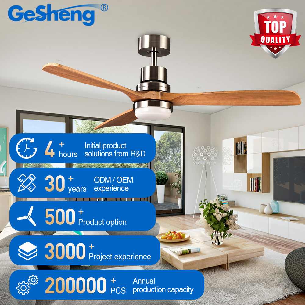 Дизайн Электрический Потолочная люстра-вентилятор ventilador de techo led 3 деревянные лопасти dc Пульт дистанционного управления светодиойдный Шарообразная потолочный вентилятор (сделай сам) со светодиодной лампой с огни