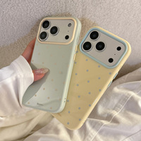 Coque INS Style à Pois Mignonne et Tendance pour iPhone 18 Pro Max, Couleur Macaron, en TPU Souple Brillant pour iPhone 17 16 15 Pro Max