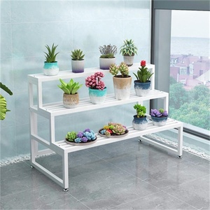 Support à plantes à 3 ou 4 niveaux, style escalier, en métal, <span class=keywords><strong>porte</strong></span>-plantes en fer pour patio, étagère de jardin, pour grand pot de fleurs, résistant à la rouille - Product Image 2
