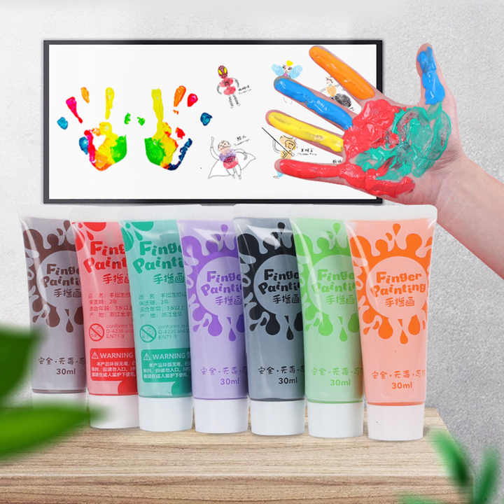 Bview Art Washable 12 Colors Kids Washable Finger Paint Set for Toddler ...