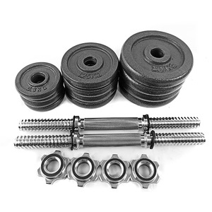 Juego de Pesas Ajustables de Hierro Fundido con Caja de Transporte Portátil, Mancuernas 2 en 1 con Barra de Conexión - Product Image 2