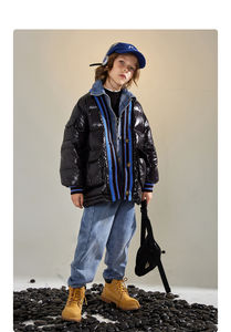 <span class=keywords><strong>Veste</strong></span> en duvet pour enfants, nouveau modèle, vêtement décontracté, 2 pièces, bouffant, nouvelle collection hiver - Product Image 4