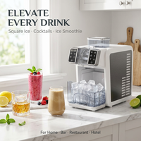 Machine à glaçons et smoothies 2-en-1 portable avec contrôle LED intelligent pour cocktails et whisky – Idéale pour les fêtes et la maison