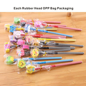 Lápices de madera de plomo negros con diseño de animales de dibujos animados <span class=keywords><strong>3D</strong></span> personalizados ODM al por mayor para uso promocional de los niños - Product Image 3