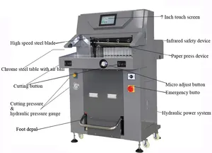 SG-5010EP High Speed Low Noise Hydraulic Paper Guillotine Cutting Machine High Power Paper Cutting Machine