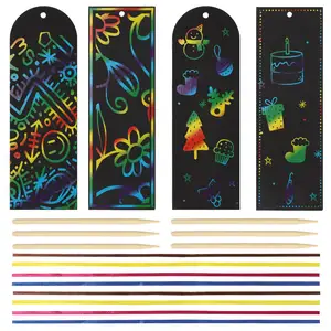 Myway 96 Set 2 model Sihir goresan Rainbow bookmark membuat Kit untuk pesta Natal kebaikan bookmark