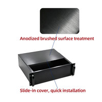 Châssis d'amplificateur en aluminium 19 pouces 1U~6U pour montage en rack, surface brossée, fabrication sur mesure en tôle ODM OEM