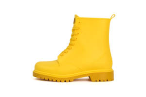 YL7064 mode vente chaude imperméable à lacets rose PVC jaune <span class=keywords><strong>bottes</strong></span> femmes en gros - Product Image 3