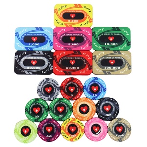 Fichas de Cerámica Personalizadas de Fábrica de 10g, Fichas de Póker EPT de 39mm, Alta Calidad de <span class=keywords><strong>Casino</strong></span>, Cualquier Diseño Personalizable para Juegos de Apuestas - Product Image 5