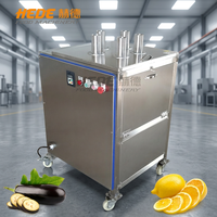 Fruit- en groentesnijmachine, neerwaartse snijmachine, snijapparatuur voor aardappelen, komkommer, courgette, bananen en aubergine.