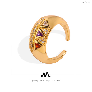 Meilleure Vente Bague Ouverte en Acier Inoxydable Plaqué Or 18K Anti-ternissement pour Femme, Idéale pour Anniversaire et Mariage - Product Image 2