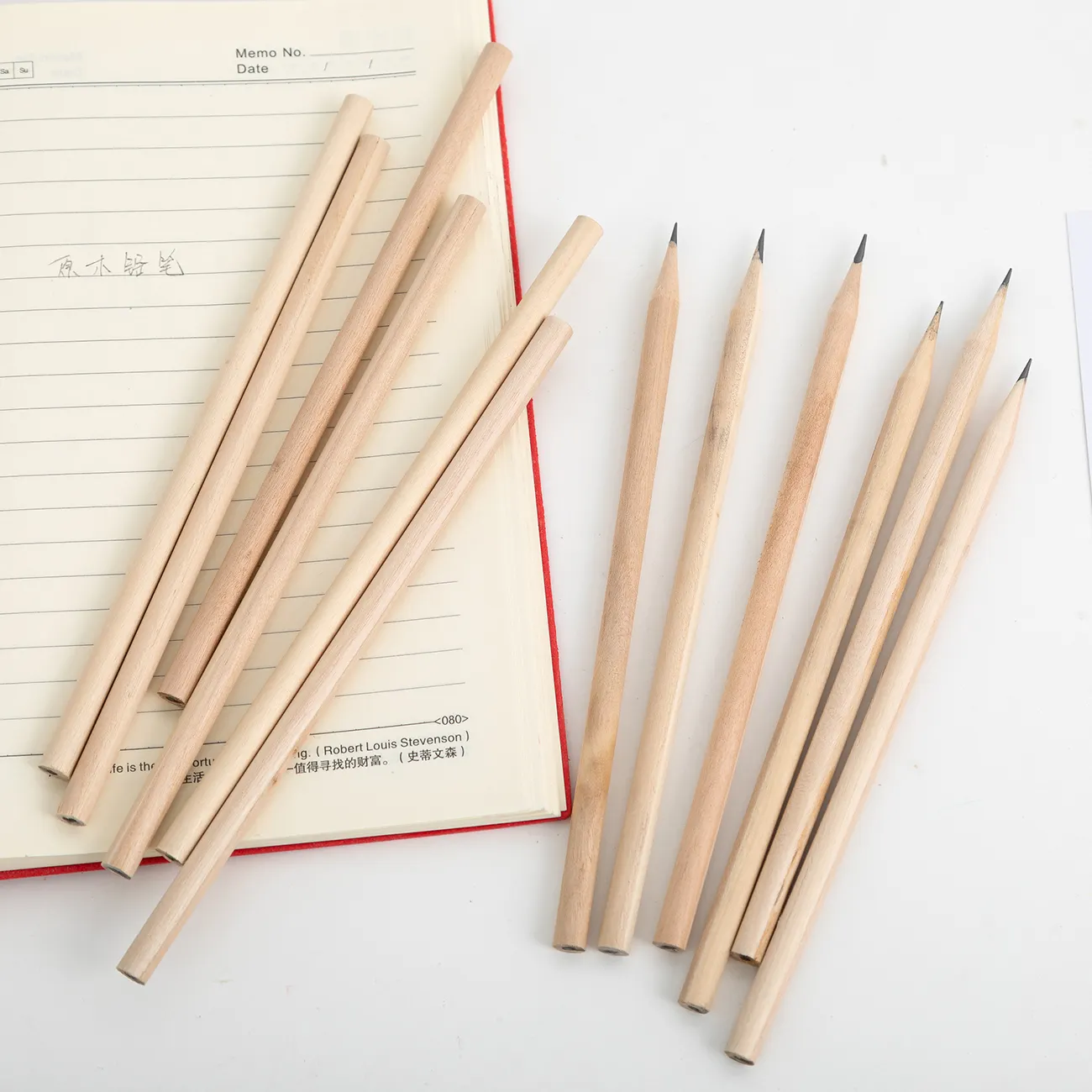 ดินสอไม้ธรรมชาติราคาถูก,ดินสอพิมพ์โลโก้ที่กำหนดเองสำหรับโปรโมชั่น