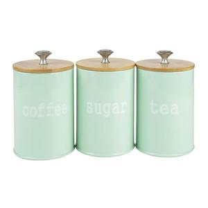 Bottiglia di stoccaggio accessorio da cucina in metallo verde per condire organizzazione spezie sale zucchero pepe - Product Image 4