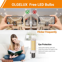 Dimmable BA15D 120 Volt Double Contact Base Ampoules Led T3/T4/C7/S6 Doux Blanc Chaud BA15D Ampoules De Machine À Coudre