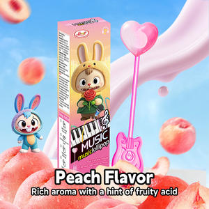 Bonbons sucettes musicales aromatisées naturellement à la fraise, saveur fruitée, sonore et ludique - Product Image 3