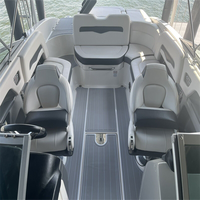Tapis de pont en mousse EVA imitation teck pour plateforme de bain et cockpit de bateau, style SeaDek MarineMat, auto-adhésif, pour Chaparral 246 SSI 2014