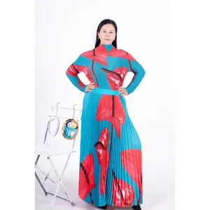Tianbao Miyake – jupe plissée à manches longues pour femme, nouvelle collection automne 2022