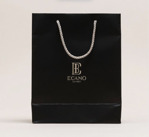 Tas kertas karton putih mewah kustom dengan pegangan Matte laminasi emas cap Logo untuk hadiah butik perhiasan toko mewah - Product Image 4