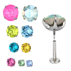 6มิลลิเมตรไทเทเนียมอัลลอยด์เจาะต่างหูยาวเกลียวสหัสวรรษกุหลาบหมั้นงานแต่งงานของขวัญยอดนิยมออกแบบเครื่องประดับขั้นสูงเจาะ - Product Image 1