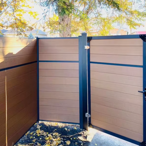 <span class=keywords><strong>180x180</strong></span> Ensemble de clôture de poteau de panneau de jardin en plastique WPC de norme européenne pour une utilisation en extérieur <span class=keywords><strong>Panneaux</strong></span> de clôture WPC 6x6 pieds - Product Image 1