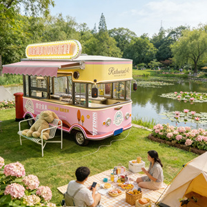 CE Approved Mobile Kitchen Food Truck <b>Large</b> Capacity Food Trailer For <b>BBQ</b> Grilled Meat Seafood Catering Events Business - Product Image 1