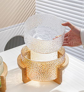 Bol à fruits en verre de qualité alimentaire bol à <span class=keywords><strong>salade</strong></span> en pierre motif <span class=keywords><strong>assiette</strong></span> de fruits <span class=keywords><strong>grande</strong></span> capacité pour salon cuisine - Product Image 4
