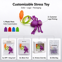 Jouet Araignée Sautante pour Enfants, Jouet en Plastique à Pression d'Air, Couleurs Personnalisées, Impression de Logo, Emballage Personnalisé