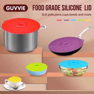 Heat Resistant Microwave Splatter Cover Reusable Silicone Suction <b>Lids</b> for Food Storage Fits Bowls Cups <b>Pots</b> Pans Oven - Product Image 2