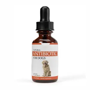 Custom Dogs Antibiótico Líquido Gotas Imune Alergia Suporte Pet Saúde Geral Suplemento Antibiótico Natural Antibiótico Gotas
