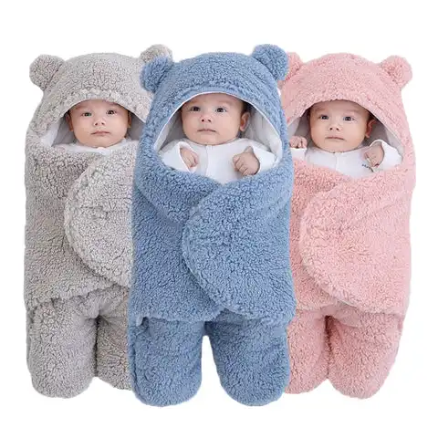 ผ้าห่มนุ่มสำหรับเด็กแรกเกิดทารกผ้าห่มห่อตัวทารกผ้าห่มห่อตัวทารกใช้ได้ทุกเพศถุงนอนพร้อมขา