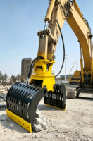 SINOSTAR Grappin hydraulique rotatif pour pierres 3000 kg, ouverture de mâchoire 2250 mm, capacité 0,76 m³, force de préhension 100 kN, pour pierres carrées, pour excavatrices de 10 à 26 tonnes, démolition