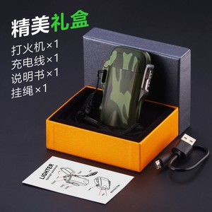 Multi Functional <b>Waterproof</b> Windproof USB Lighter Rechargeable Flashlight Portable Outdoor Camping Use Cartoon Design JT-F18 - Product Image 5