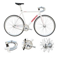 Vélo de course à pignon fixe en aluminium léger, vélo de piste à une vitesse, guidon ergonomique, vélo de course