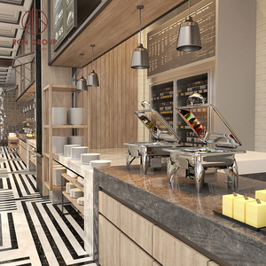 Equipo de <span class=keywords><strong>Buffet</strong></span> Moderno Cuadrado, Recipiente para Calentar Comida de Acero Inoxidable con Tapa de Vidrio, para Uso Comercial en Hoteles y Restaurantes - Product Image 6