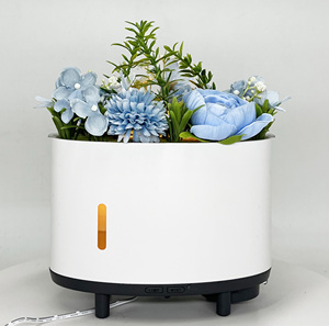 Ultrasuoni nuovo Design fiamma fuoco diffusore di aromi umidificatori altoparlante la musica BT simulare pianta artificiale LED diffusore di olio leggero - Product Image 6