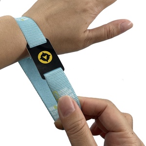 Personalizar código QR Festival evento billete tejido <span class=keywords><strong>RFID</strong></span> pulsera desechable NFC pulsera - Product Image 5