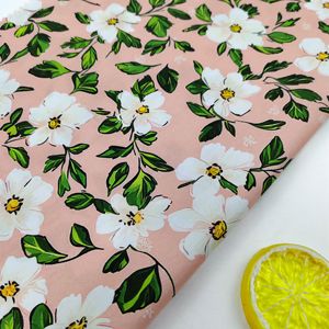Tissu Popeline Peignée Bio Respirant à Motif Floral Élégant pour Confection de Robes – Grande Vente - Product Image 2