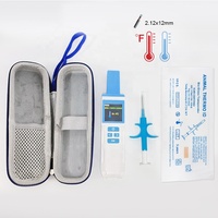Lector de Temperatura RFID de 134.2kHz HDX FDX-B, Escáner Portátil de Microchip para Perros con Pantalla OLED, 30,000 Registros, ABS, para Mascotas Domésticas
