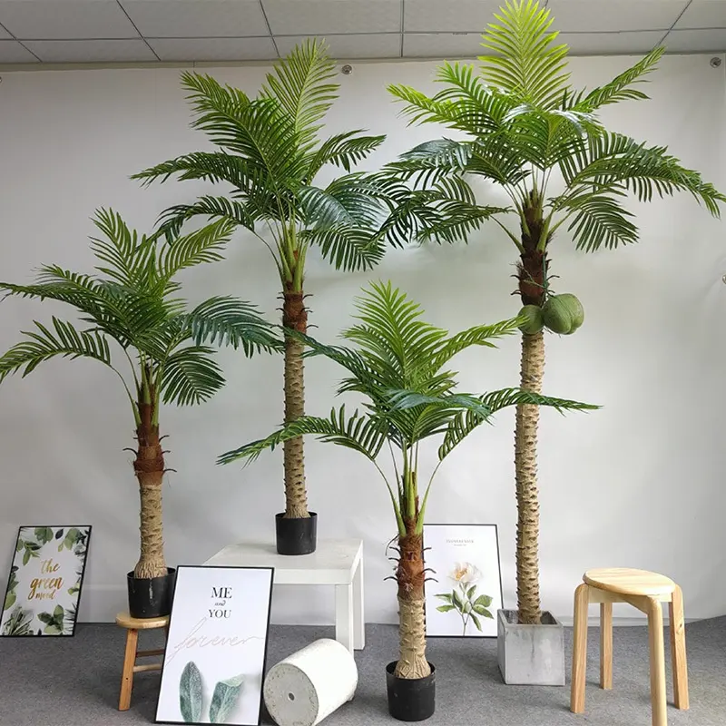 Lớn Faux Areca Palm Màu Xanh Lá Cây Monstera Bonsai Cây Nhựa Giả Olive Cây Chuối Cây Cây Nhân Tạo Cho Trong Nhà Ngoài Trời Trang Trí Nội Thất